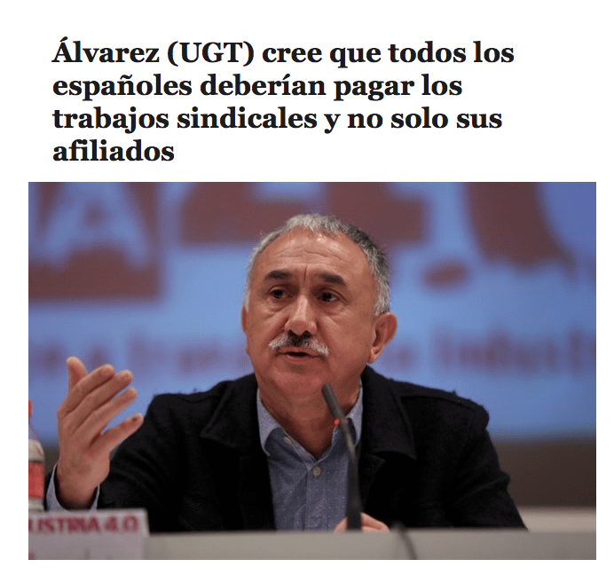 UGT Todos Españoles pagar sindicato